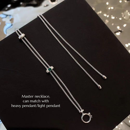 Master Pull-out ketting - goud vermeil en sterling zilver - voor grote hanger