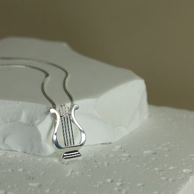 Egeïsche Zee - Minimalistische Griekse harpketting - Goud Vermeil n Sterling Zilver