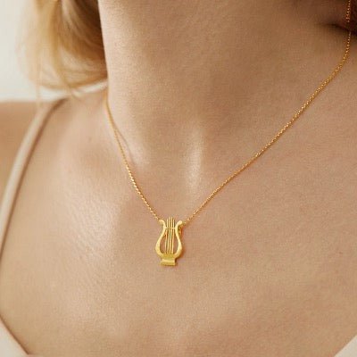 Egeïsche Zee - Minimalistische Griekse harpketting - Goud Vermeil n Sterling Zilver